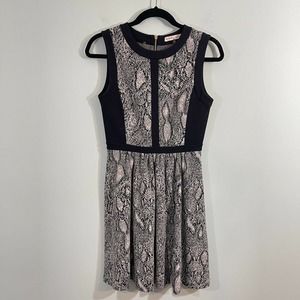 Rebecca Taylor Women's Textured Snakeskin Fit & Flare Dress Size 2